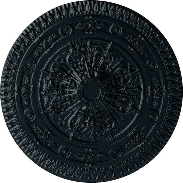 Ekena Millwork Naple Ceiling Medallion (Fits Canopies up to 3 3/8"), Hand-Painted Night Shade, 37 1/2"OD x 3 3/8"P CM37NANSF - main